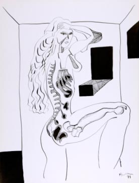 Existential Anatomy-Pen & Ink 2 of 70 